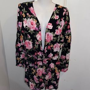 Forever 21 Floral Shorts Romper 1X